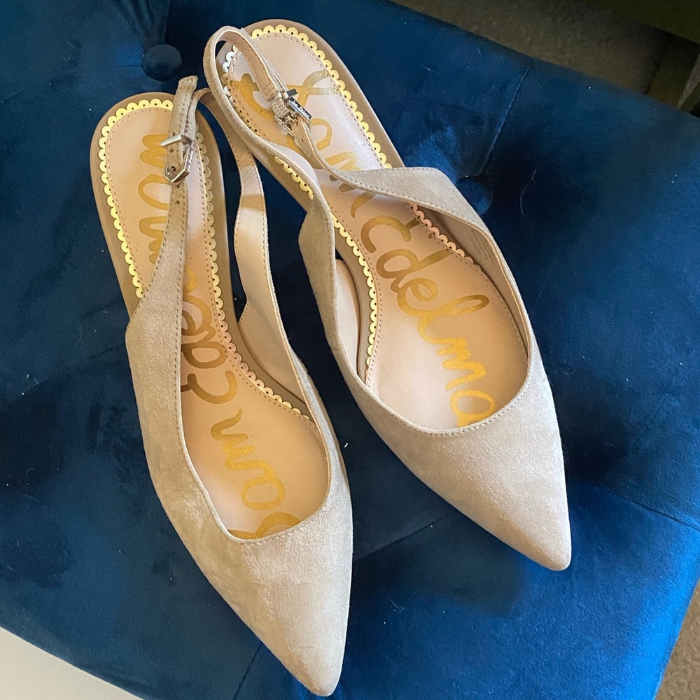 San Edelman Ludlow Kitten Heels in Nude